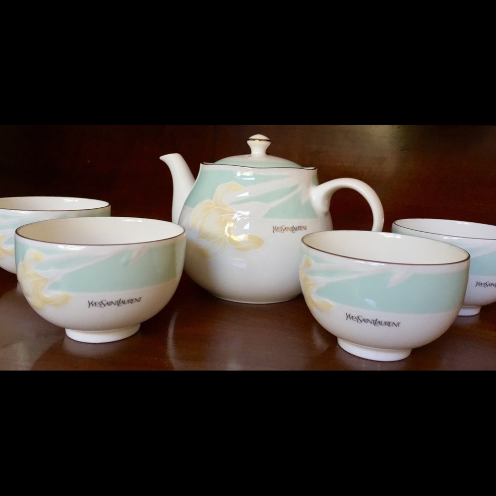 HP 6/18🎉 YSL Collection x Yamaka • Vintage Teapot Set Teacups Service for 4 - Picture 6 of 6